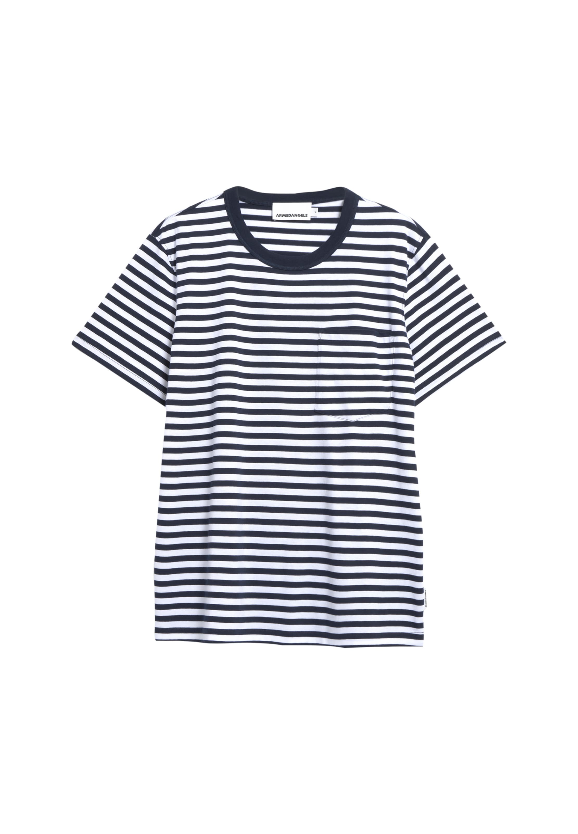 ARMEDANGELS Shirt ' MAARKOS POCKET STRIPES ' in Black, Item view