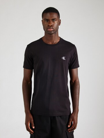 Regular fit Maglietta 'Essential' di Calvin Klein Jeans in nero: frontale