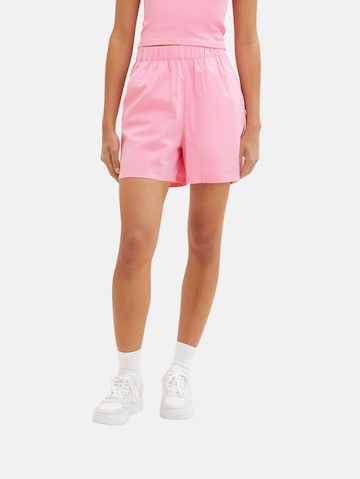 TOM TAILOR DENIM Loosefit Shorts in Pink: predná strana