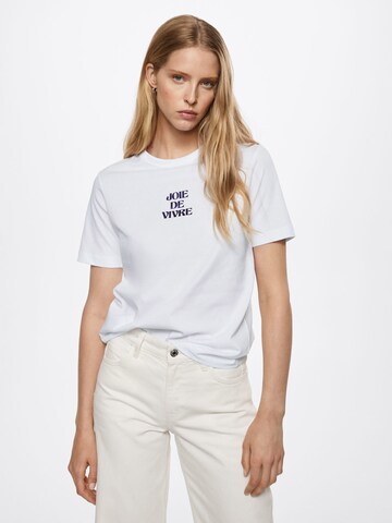 MANGO Shirt 'JOY' in White: front