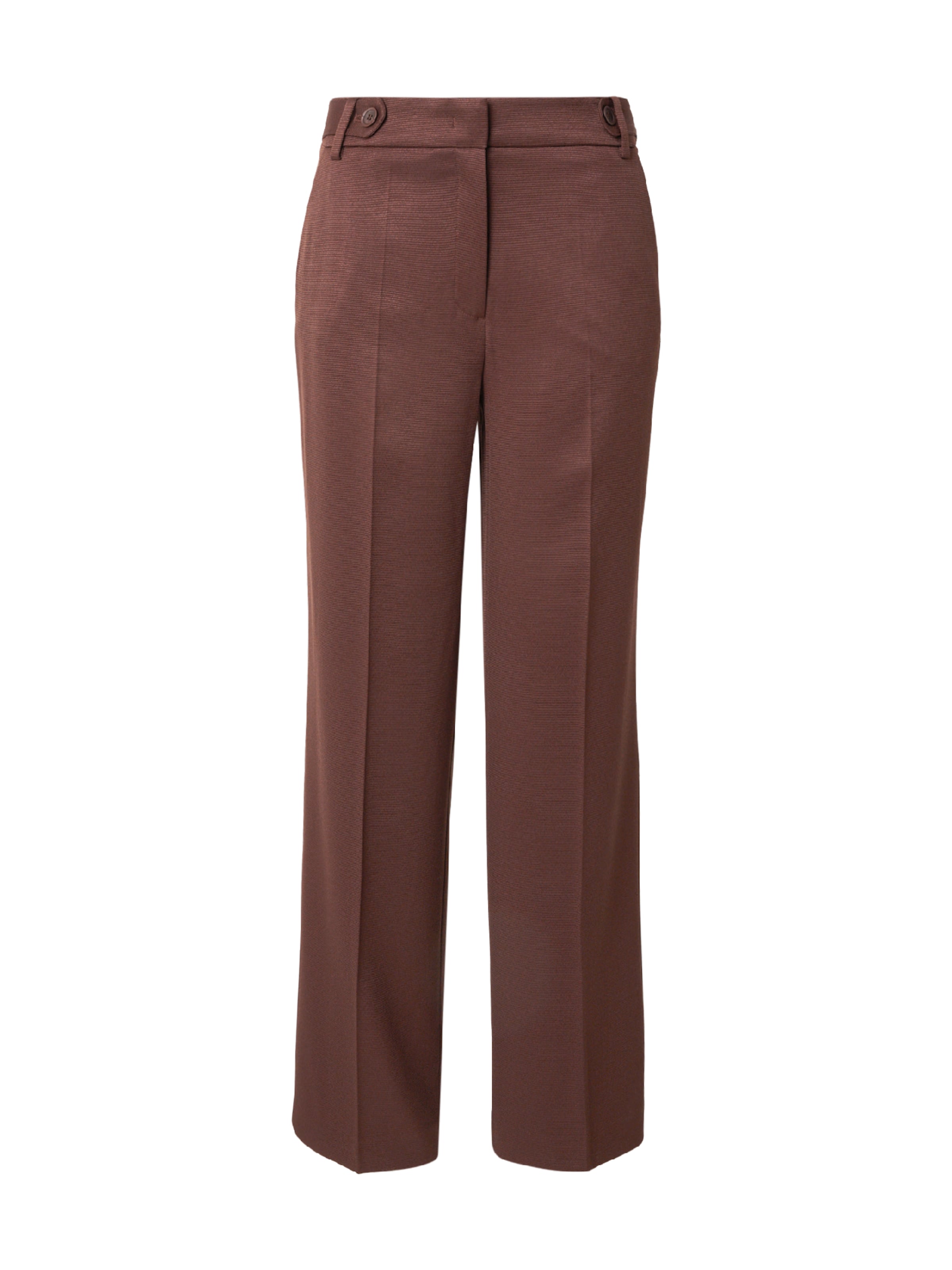 Loosefit Pantalon à plis MORE & MORE en marron : devant