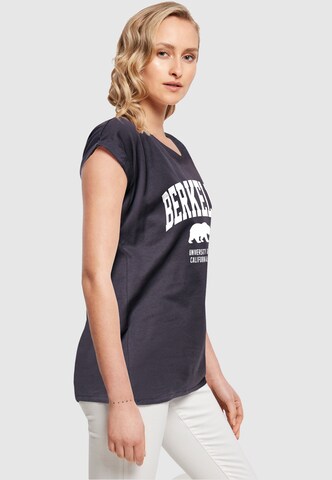Merchcode T-Shirt 'Ladies Berkeley University - Bear' in Blau