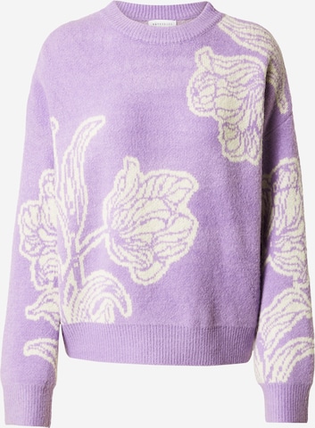 Pull-over Warehouse en violet : devant