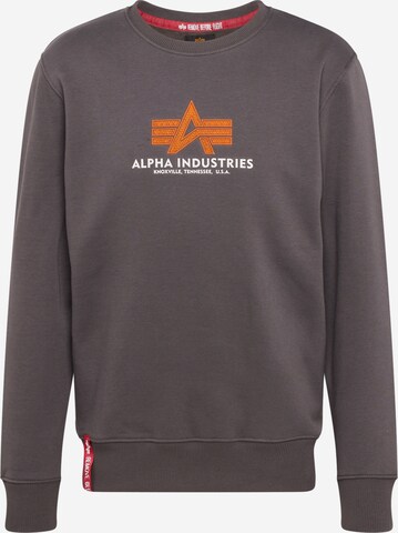 ALPHA INDUSTRIES Sweatshirt in Grey: front