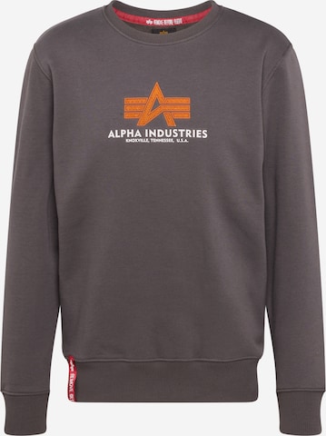 pelēks ALPHA INDUSTRIES Sportisks džemperis: no priekšpuses