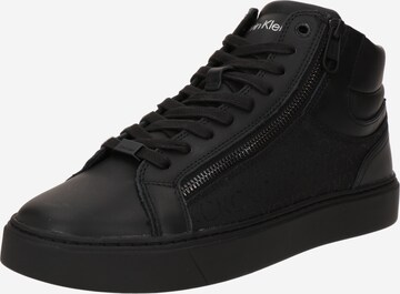 Regular Sneaker înalt de la Calvin Klein pe negru: față