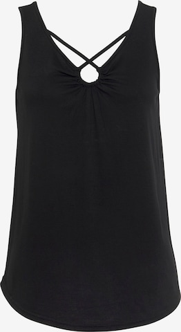 juoda LASCANA Palaidinė be rankovių: priekis