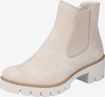 Chelsea Boots Rieker en beige : devant