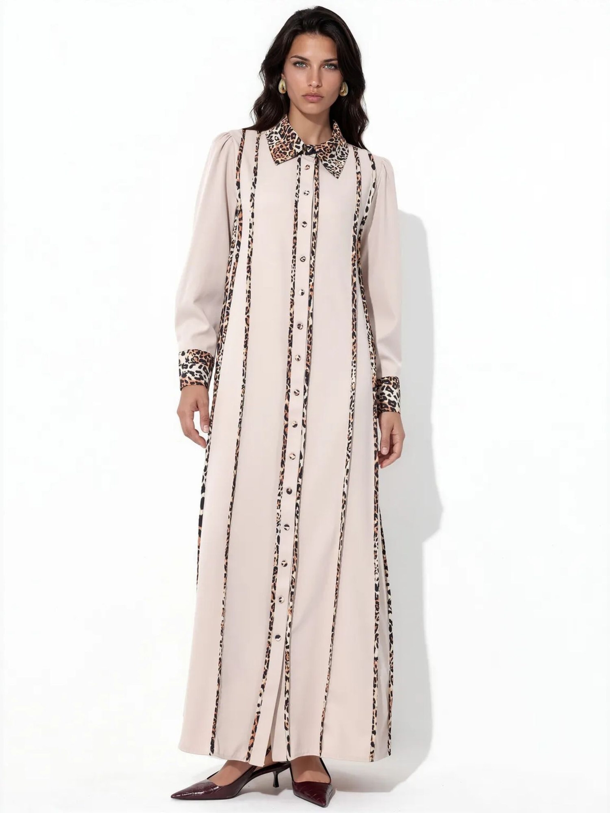 MSN Collection Kleid in Beige