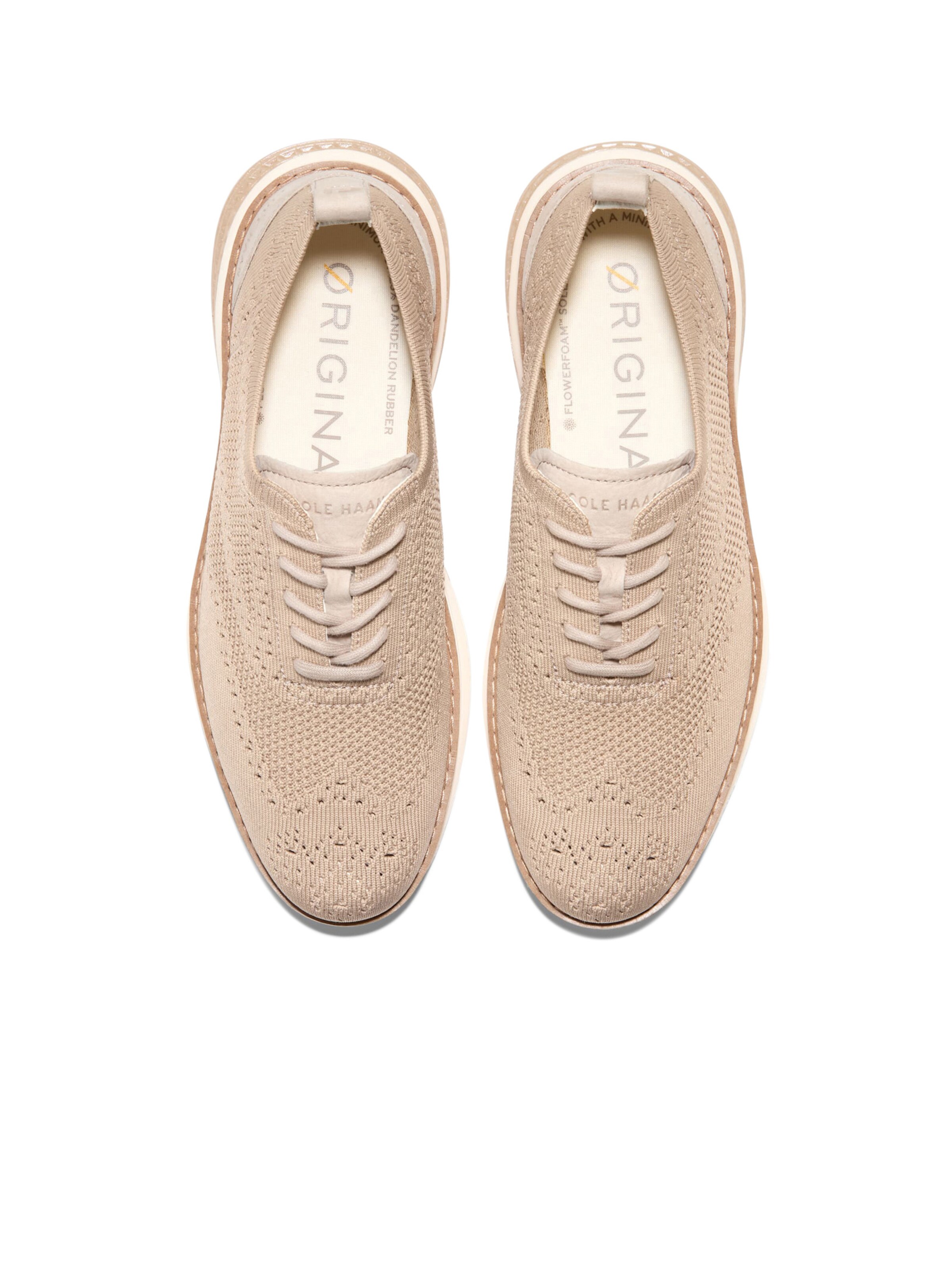 Cole Haan Sportlicher Schnürschuh 'OG ENERGYWEAVE STITCHLITE WING OXFORDS' in Beige