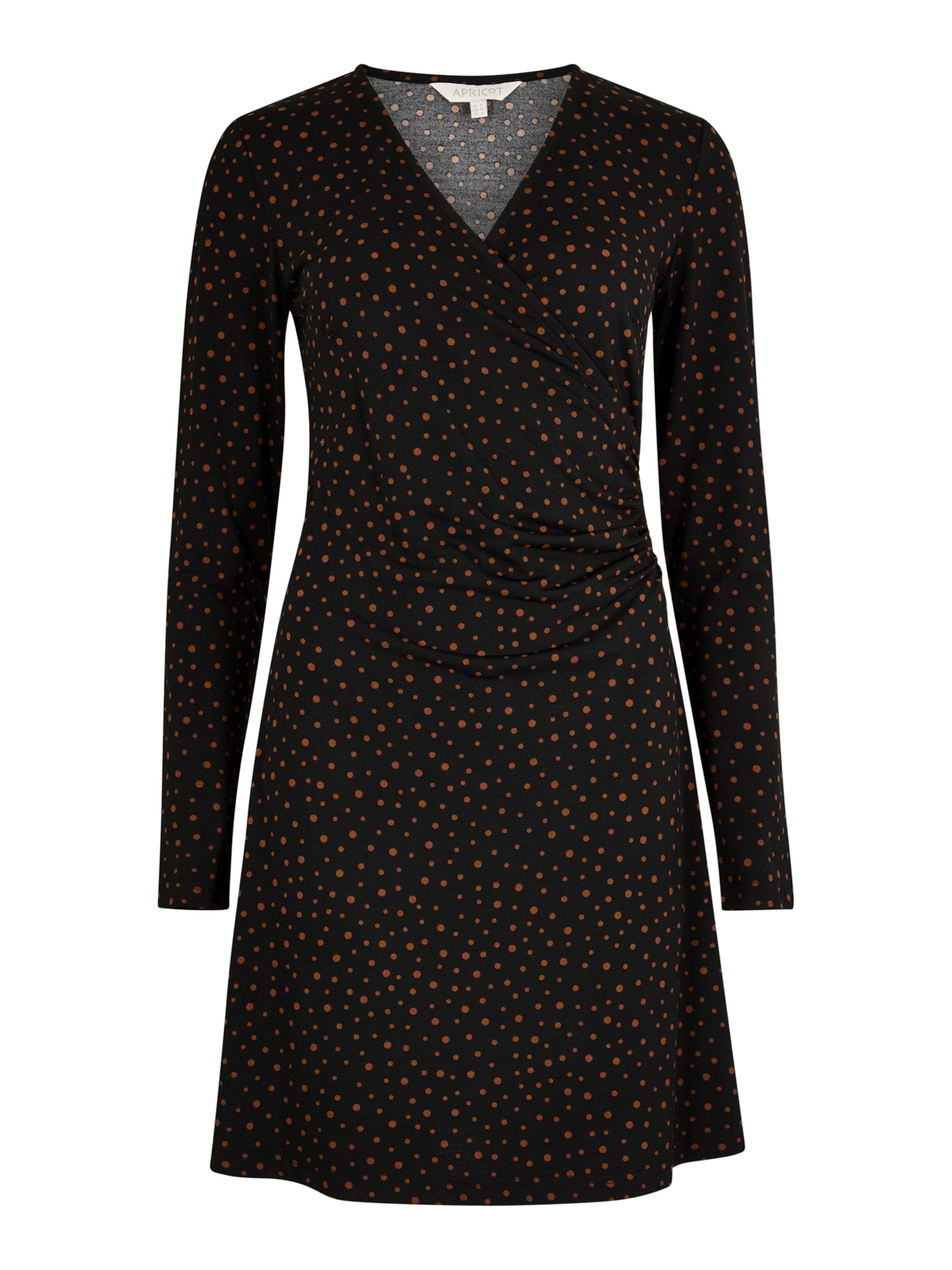 Apricot Jurk ' ' in Zwart: voorkant