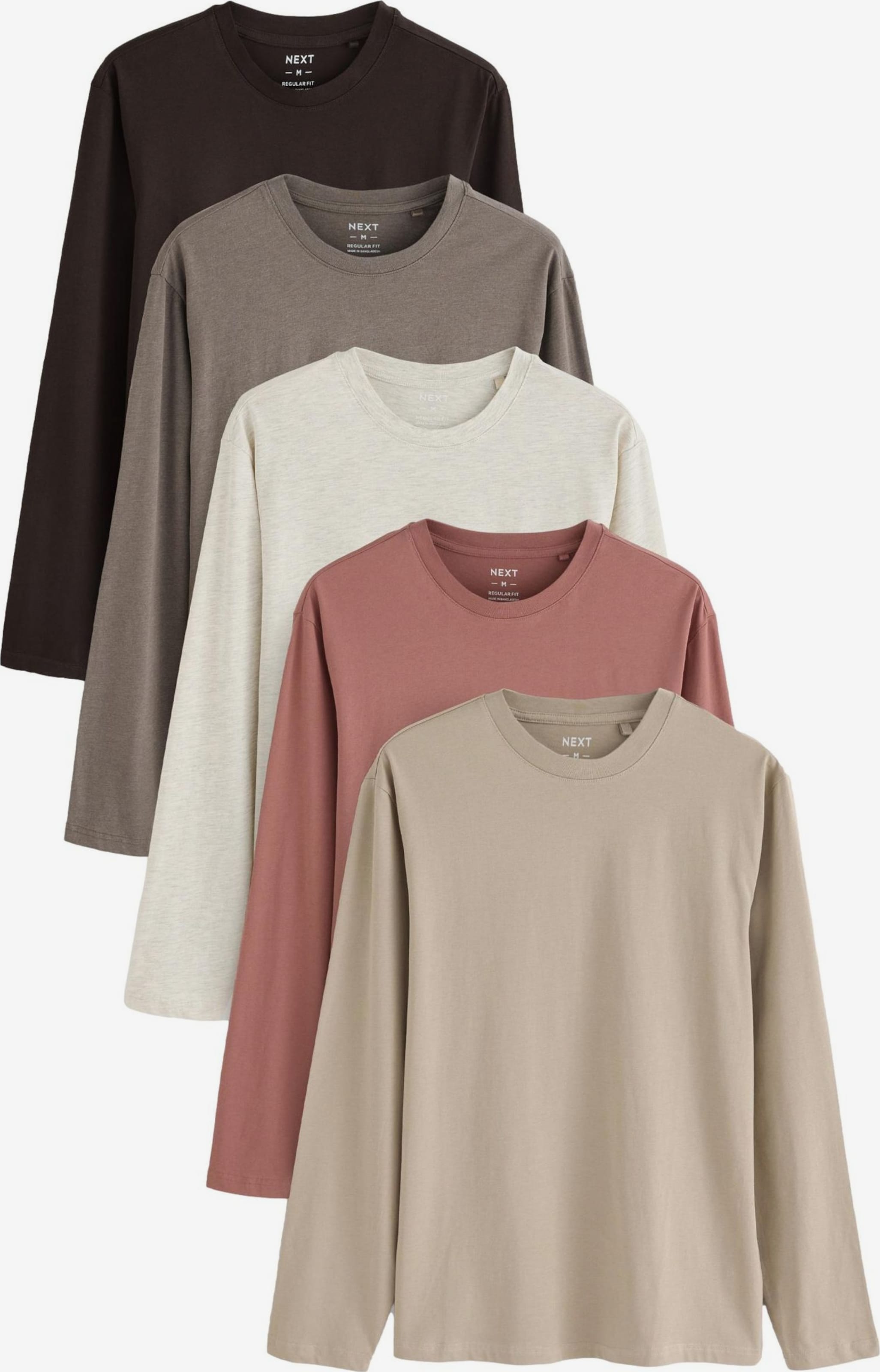 Lot De 2 T-Shirts à Manches Longues NEXT | Basiques Intemporels Pour Homme - Coton Confortable