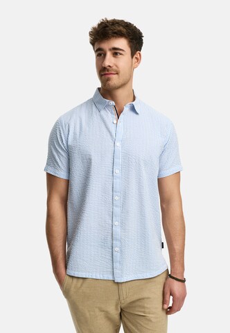 INDICODE JEANS Regular fit Overhemd 'Maribo' in Blauw: voorkant