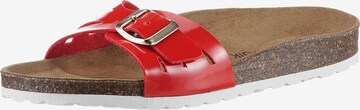 CITY WALK Mules in Red: front