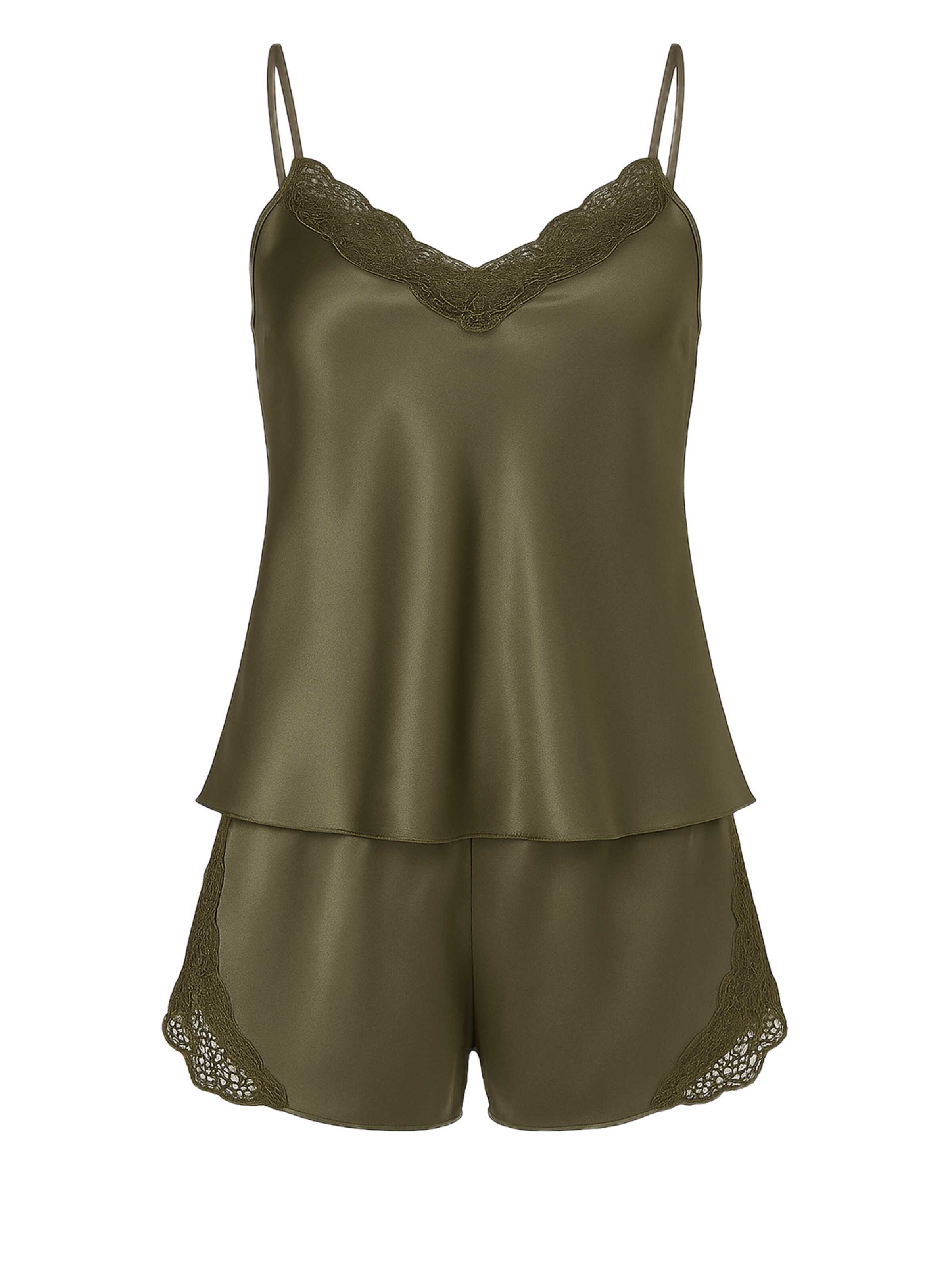 C&City Korte pyjama in Groen: voorkant