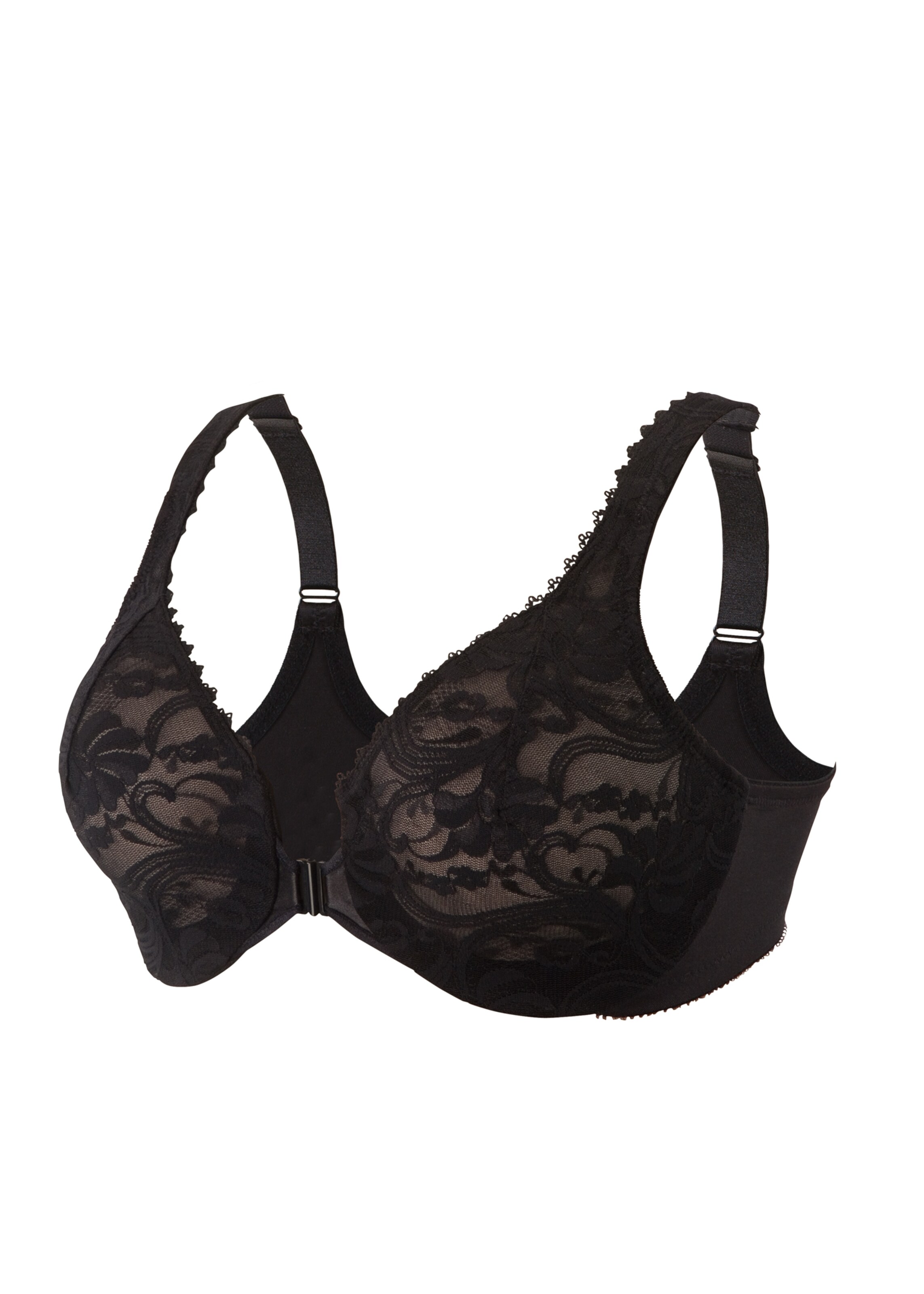 GLAMORISE T-shirt Bra in Black: front