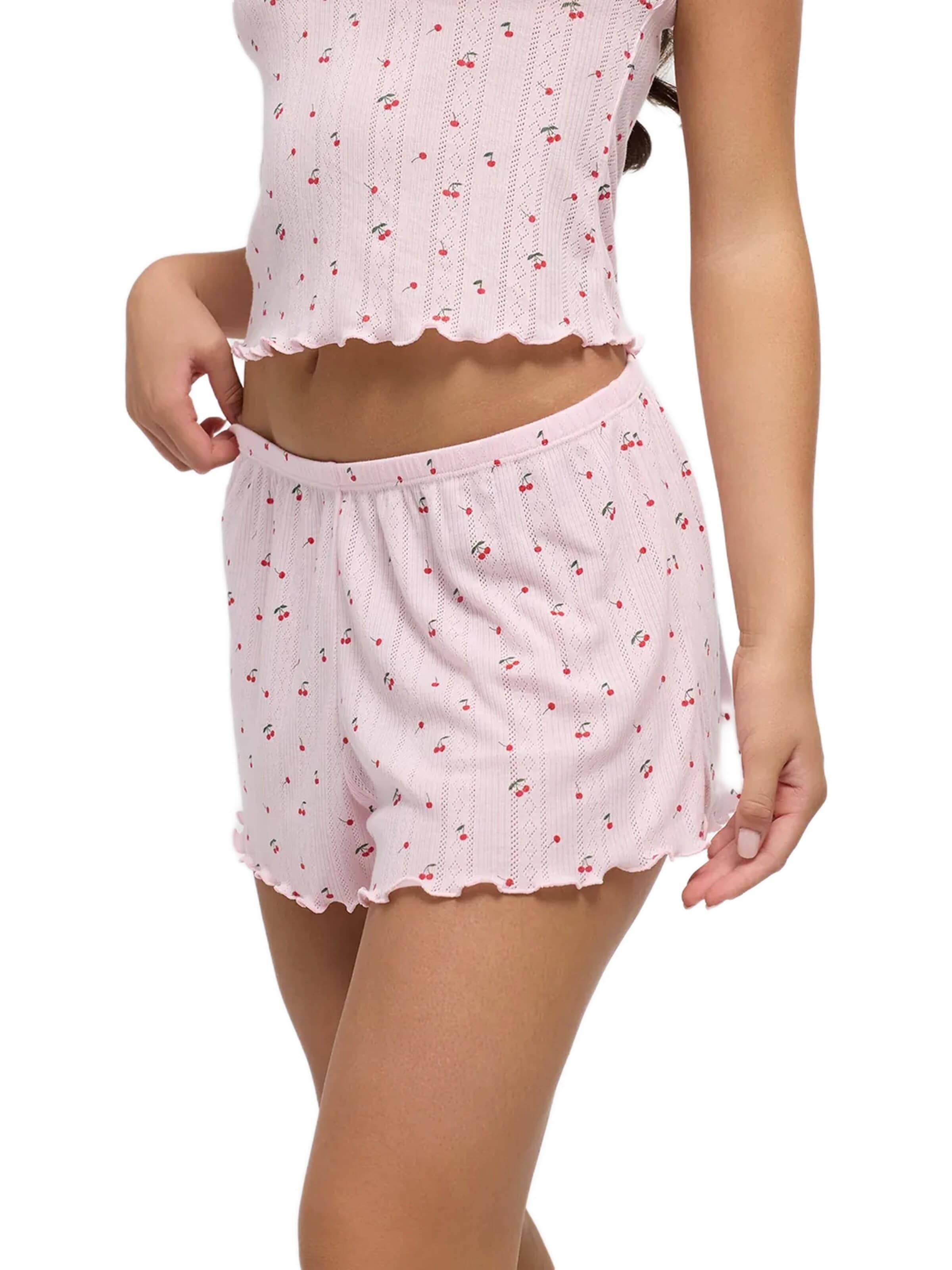 Pigiama corto 'Soft Touch Jacquard Shorts' di cfab in rosa
