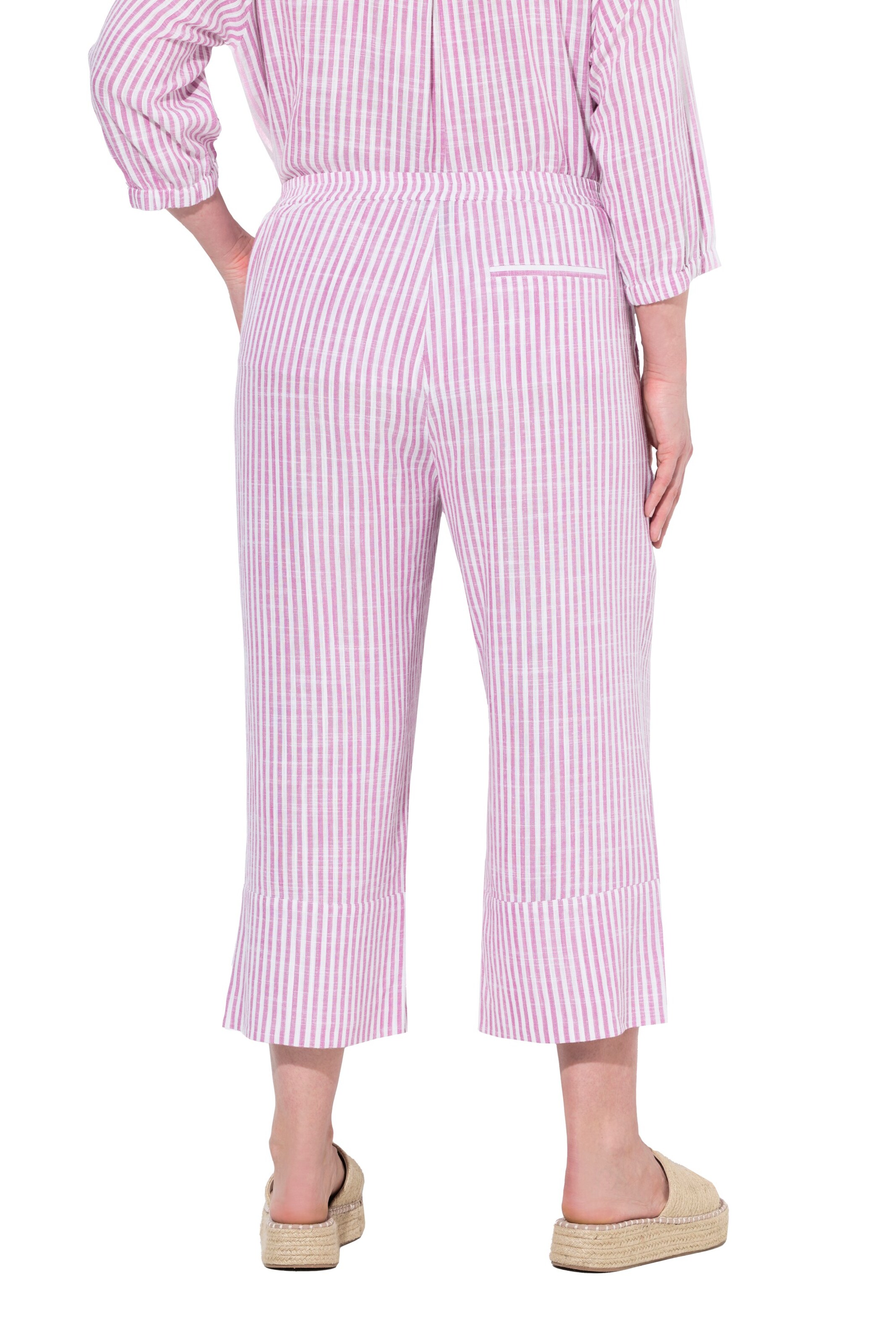 Ulla Popken Wide leg Broek in Roze