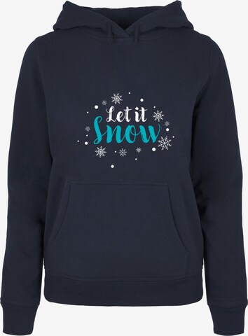 Sweat-shirt 'Let It Snow' Merchcode en bleu : devant