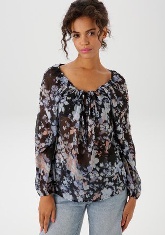 Aniston CASUAL Blouse in Black: front