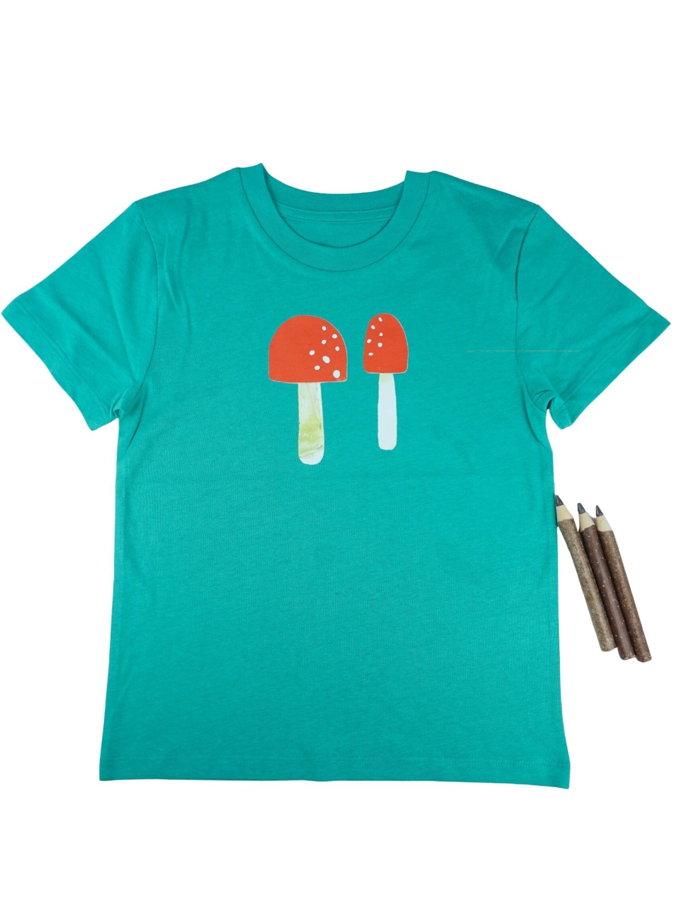 MelaDi Shirt 'Pilze'‌‌‌‌‌‌ in Grün