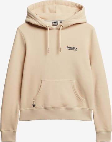 Sweat-shirt Superdry en beige : devant