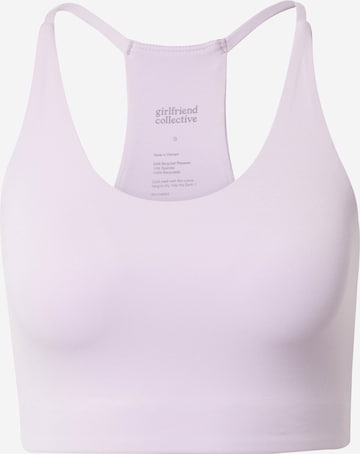Girlfriend Collective Bustier Sports-BH 'Cleo' i lilla: forside