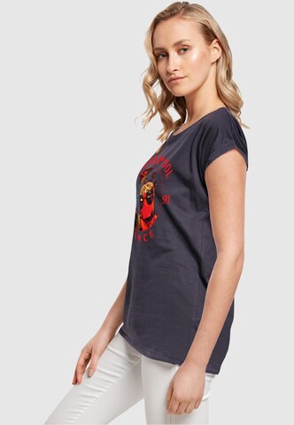 ABSOLUTE CULT T-Shirt 'Deadpool - Brain Damage' in Blau