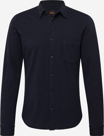 BOSS Slim fit Button Up Shirt 'Mysoft' in Blue: front