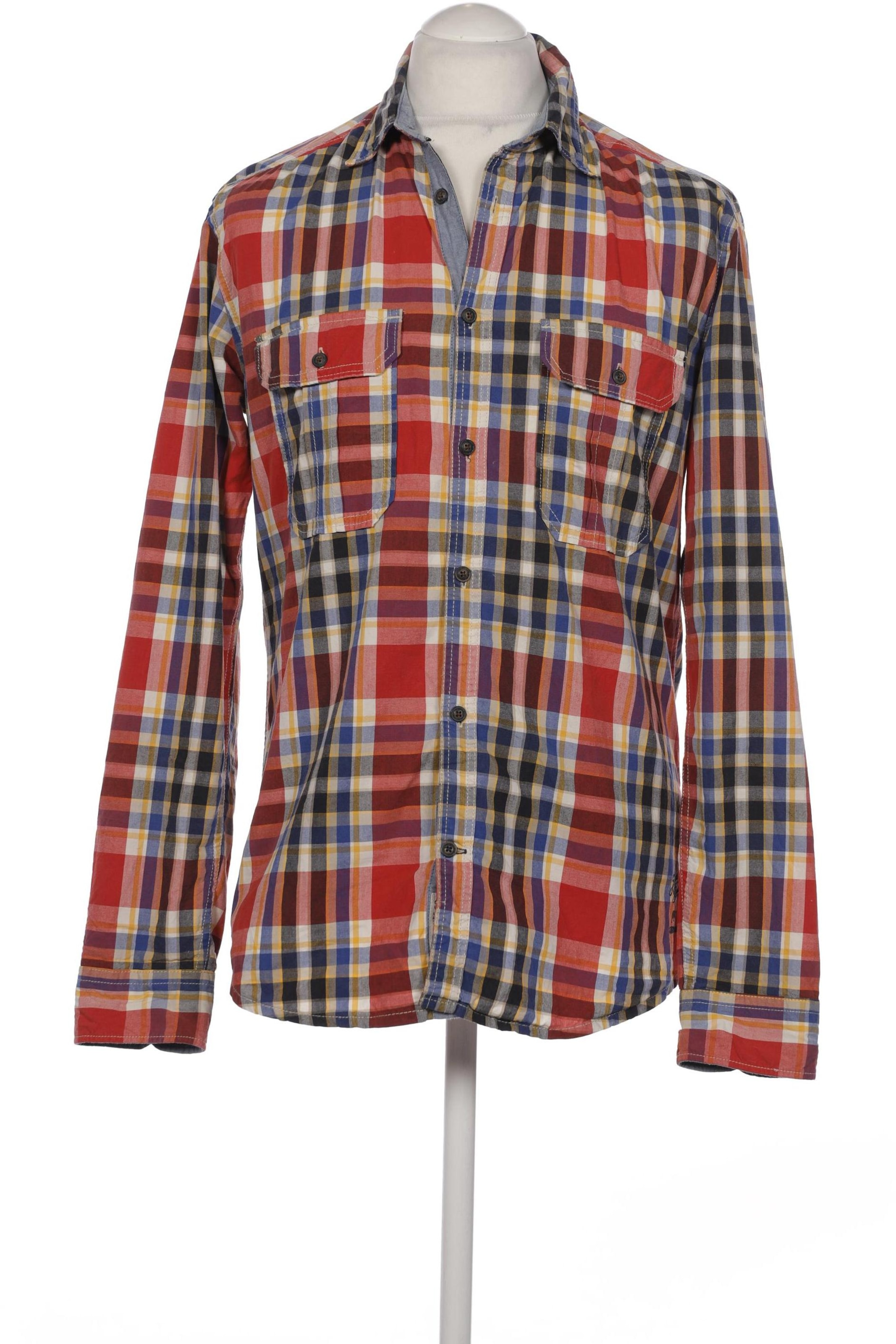 JACK & JONES Button Up Shirt in M in Red: front