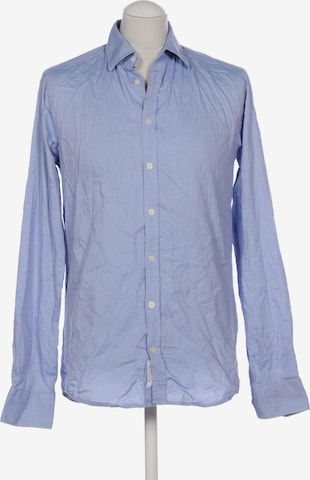 Tiger of Sweden Button Up Shirt in M in Blue: front