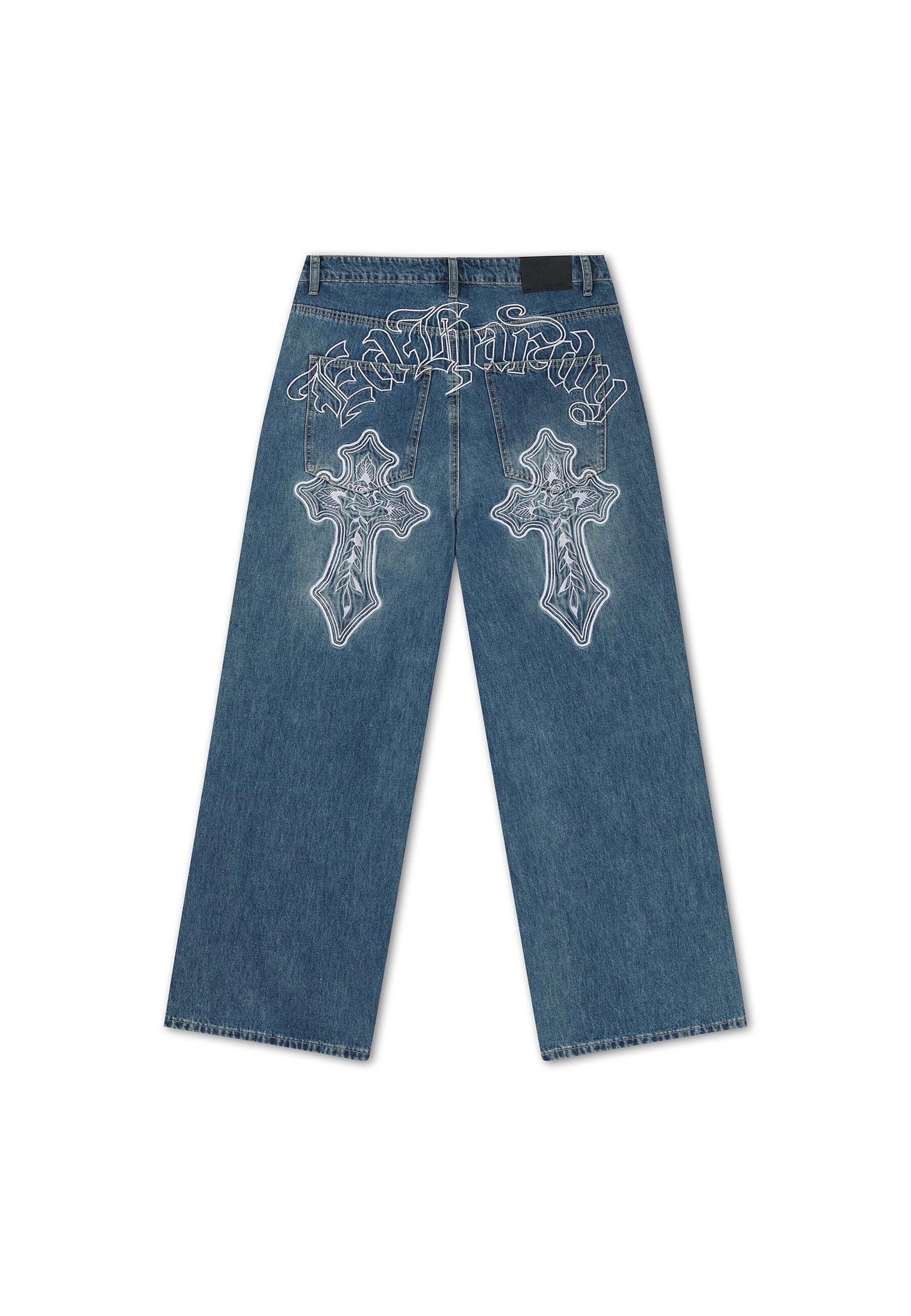 Ed Hardy - Loosefit Vaquero en azul