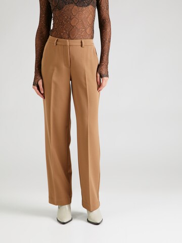 Regular Pantalon à plis 'HALLIROY' minimum en marron