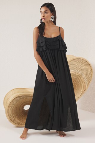 Trendyol - Vestido de verano en negro: frente