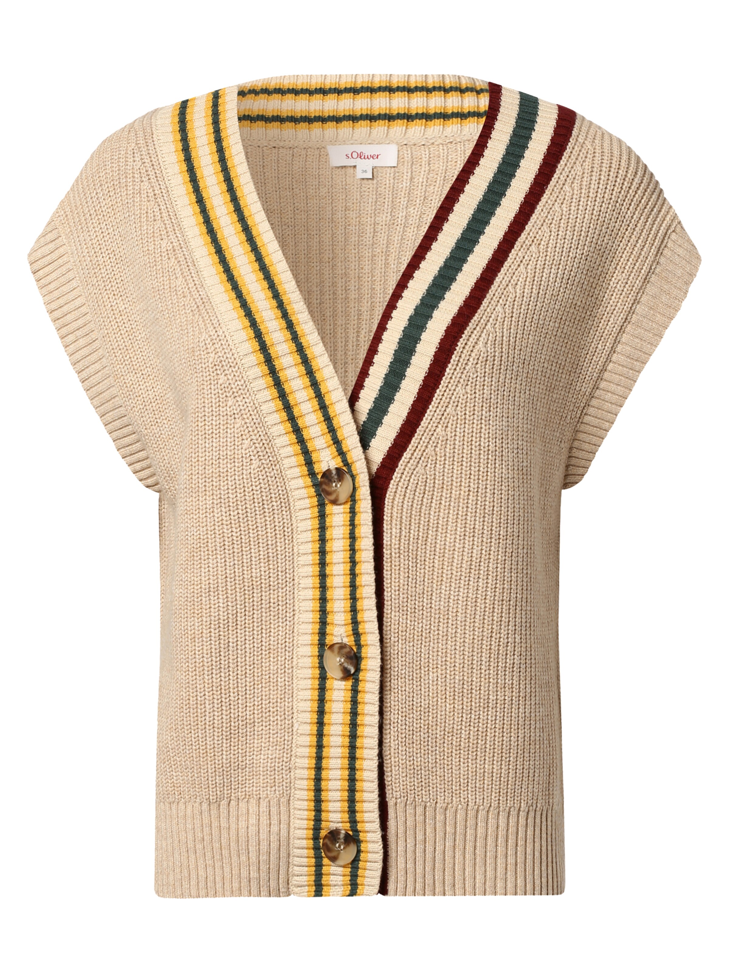 s.Oliver Strickjacke in Beige: Vorderseite