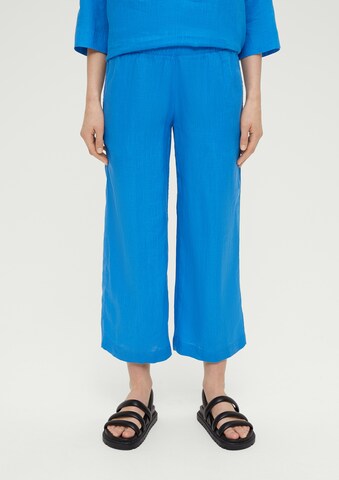 s.Oliver Wide leg Broek in Blauw: voorkant