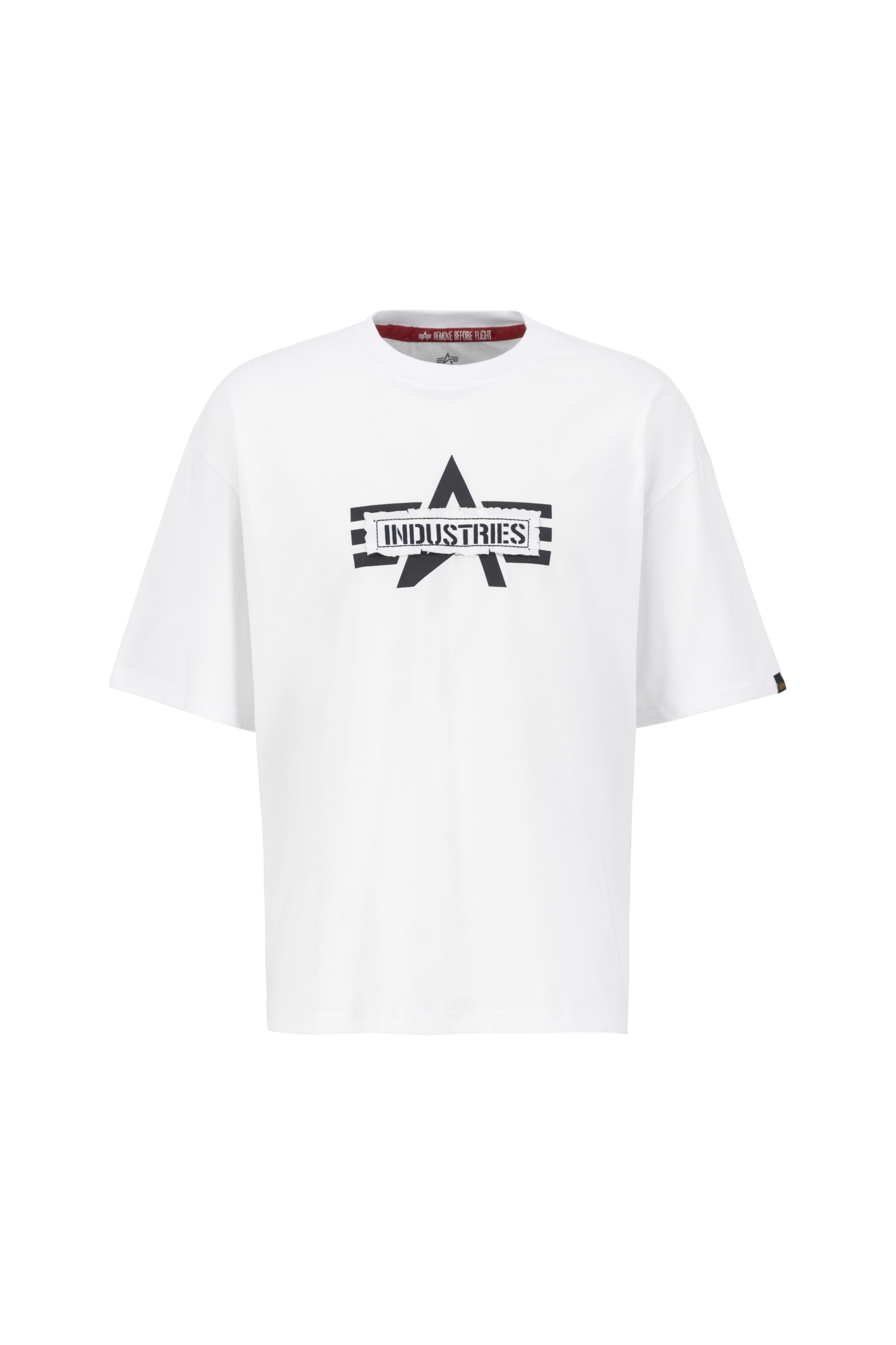 ALPHA INDUSTRIES Shirt in Weiß: Vorderseite