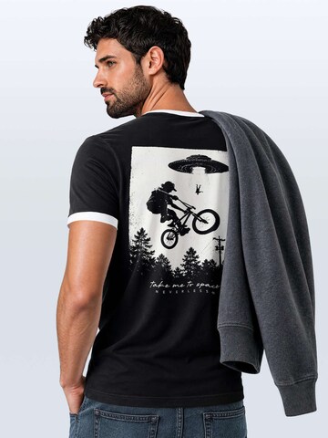 Neverless Shirt 'BMX Ufo Space' in Black