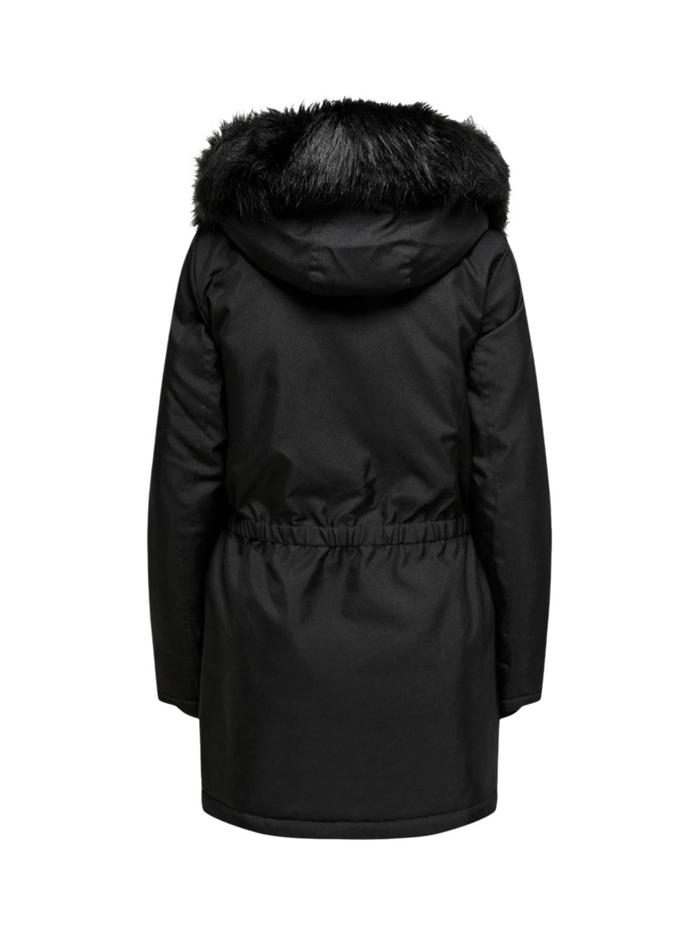 ONLY Winterparka 'ONLIRIS FUR WINTER PARKA OTW CC 15304625' in Zwart