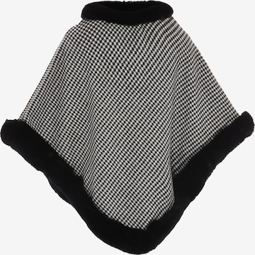 melns FRAULLY Pončo: no priekšpuses