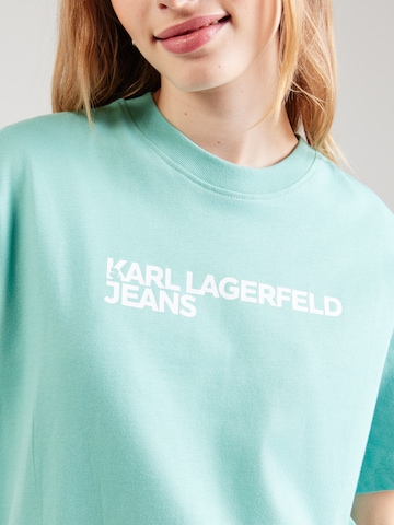 KARL LAGERFELD JEANS Тениска 'ESSENTIAL' в зелено