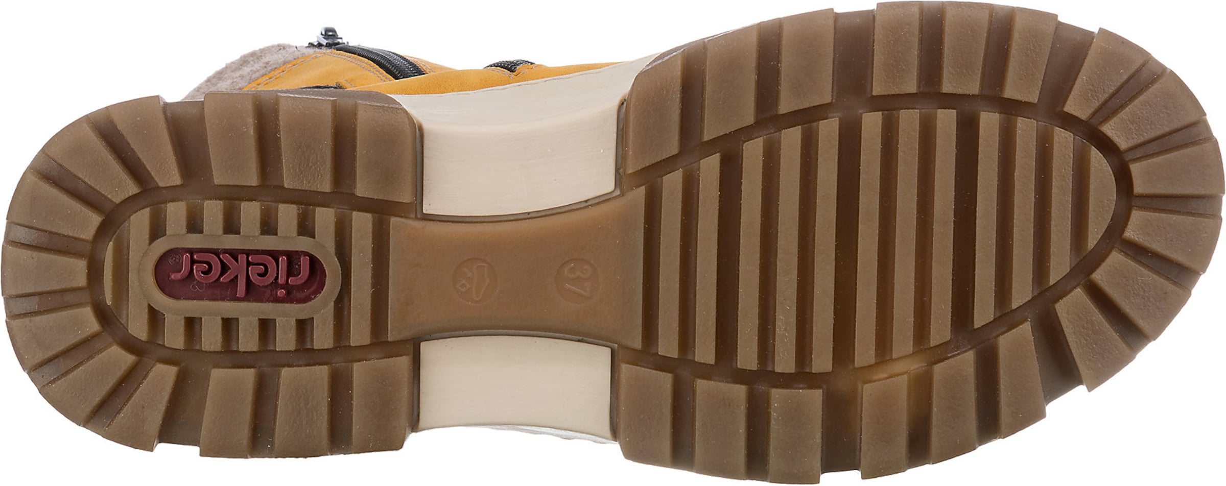 Rieker Ботинки на шнуровке в Желтый