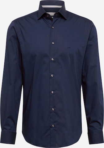 Coupe regular Chemise business Michael Kors en bleu : devant