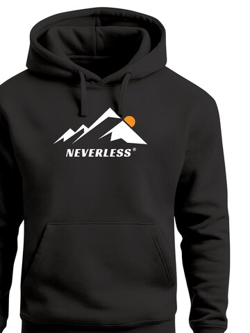 Neverless Sweatshirt 'Minimalistic Mountain'‌‌‌‌‌‌‌‌ in Schwarz