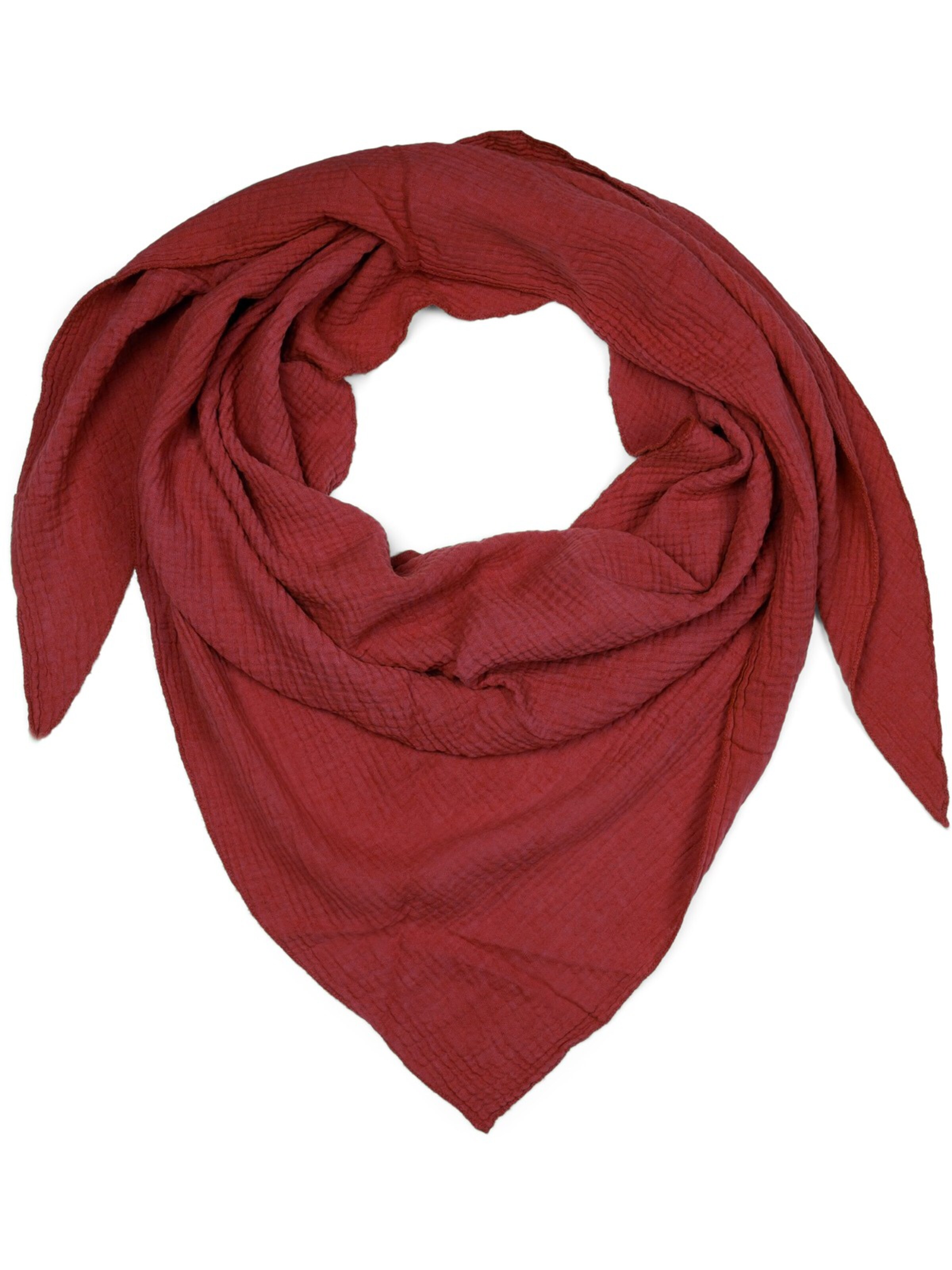 styleBREAKER Tuch 'Musselin Dreiecktuch Einfarbig'‌‌‌‌‌‌‌ in Rot: Vorderseite