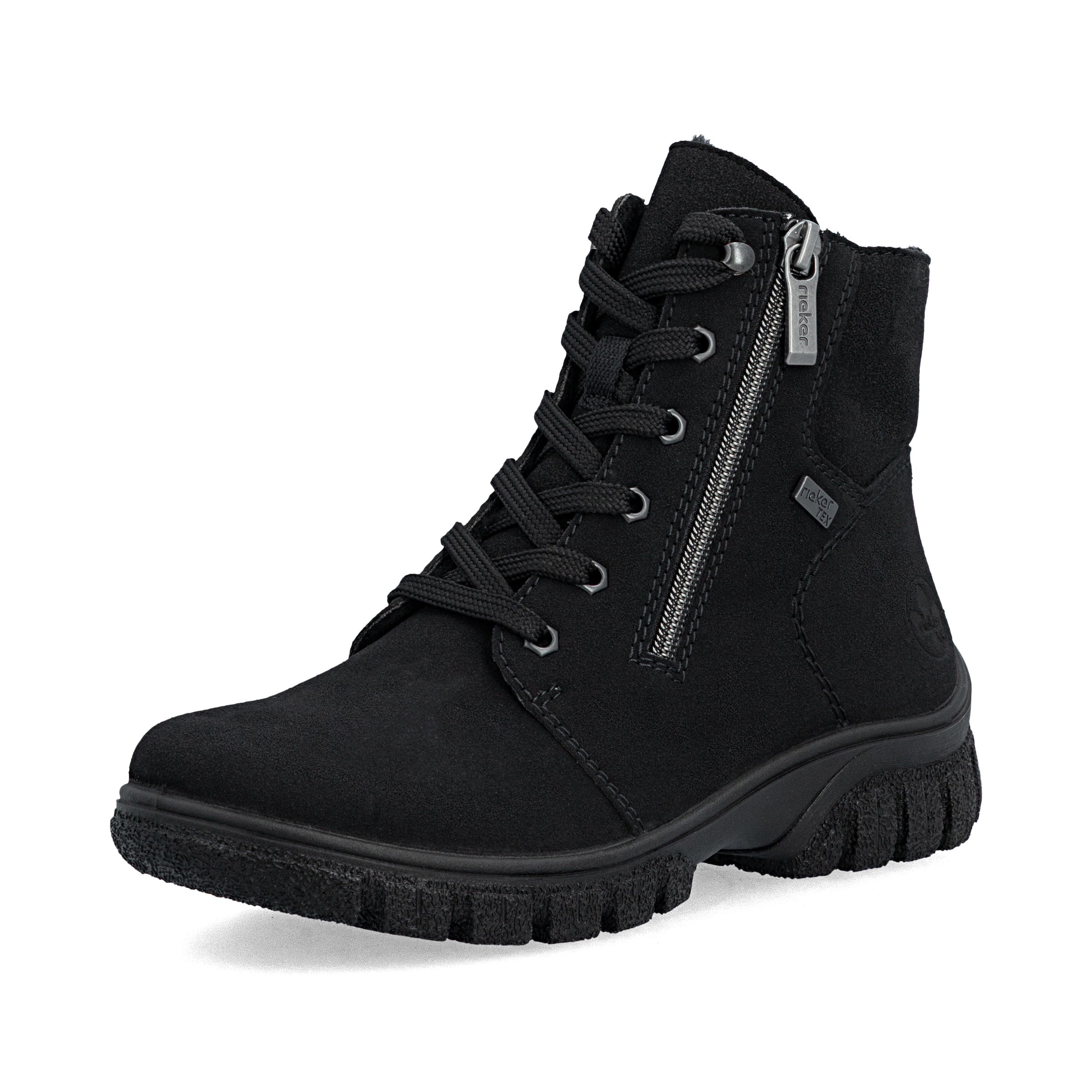 Bottines à lacets Rieker en noir : devant