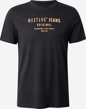 MUSTANG - Camiseta 'Austin' en negro: frente