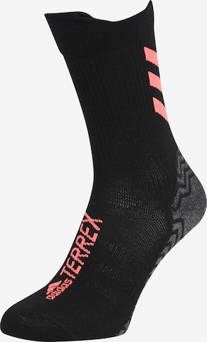 ADIDAS TERREX Athletic Socks in Black: front