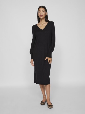 Robes en maille VILA en noir : devant