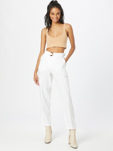 TAIFUN Loose fit Pleat-front trousers in White
